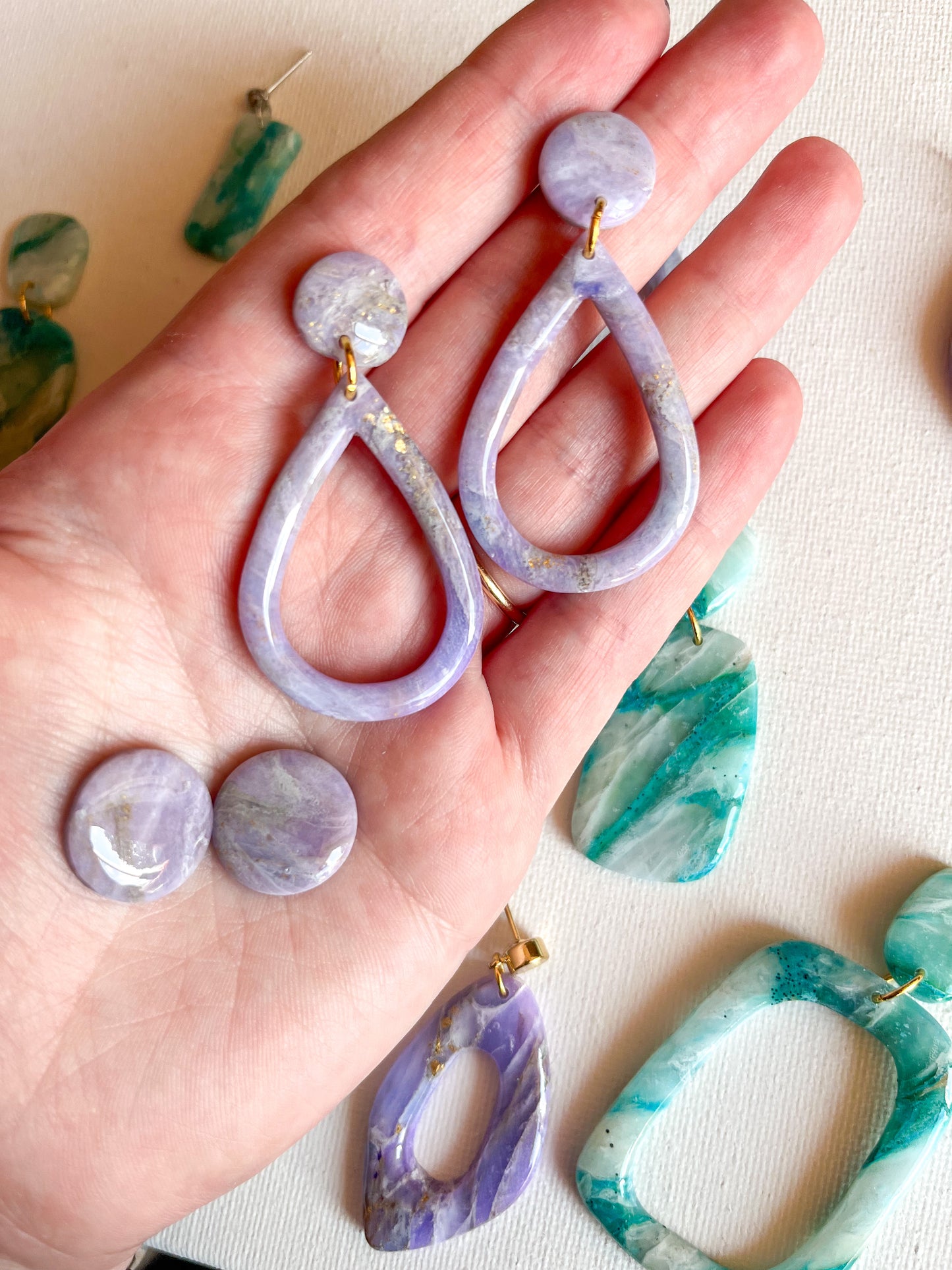 Purple & turquoise gems