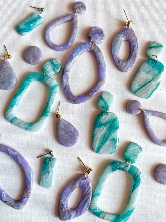 Purple & turquoise gems